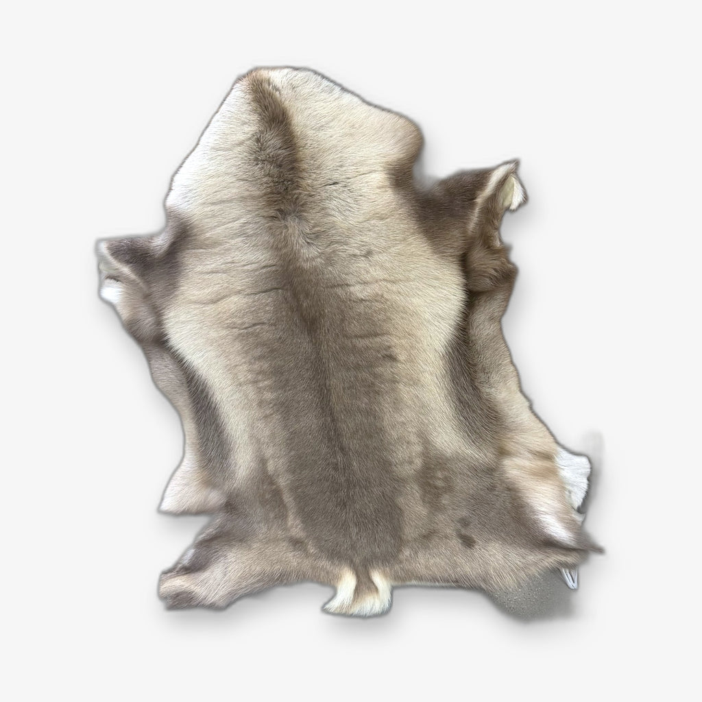 Caribou hide, hair side